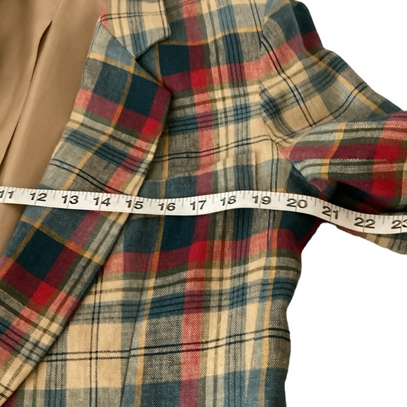 Karen Kane Linen Vintage Jacket, one button closure , functional pockets, 10 - Picture 6 of 8